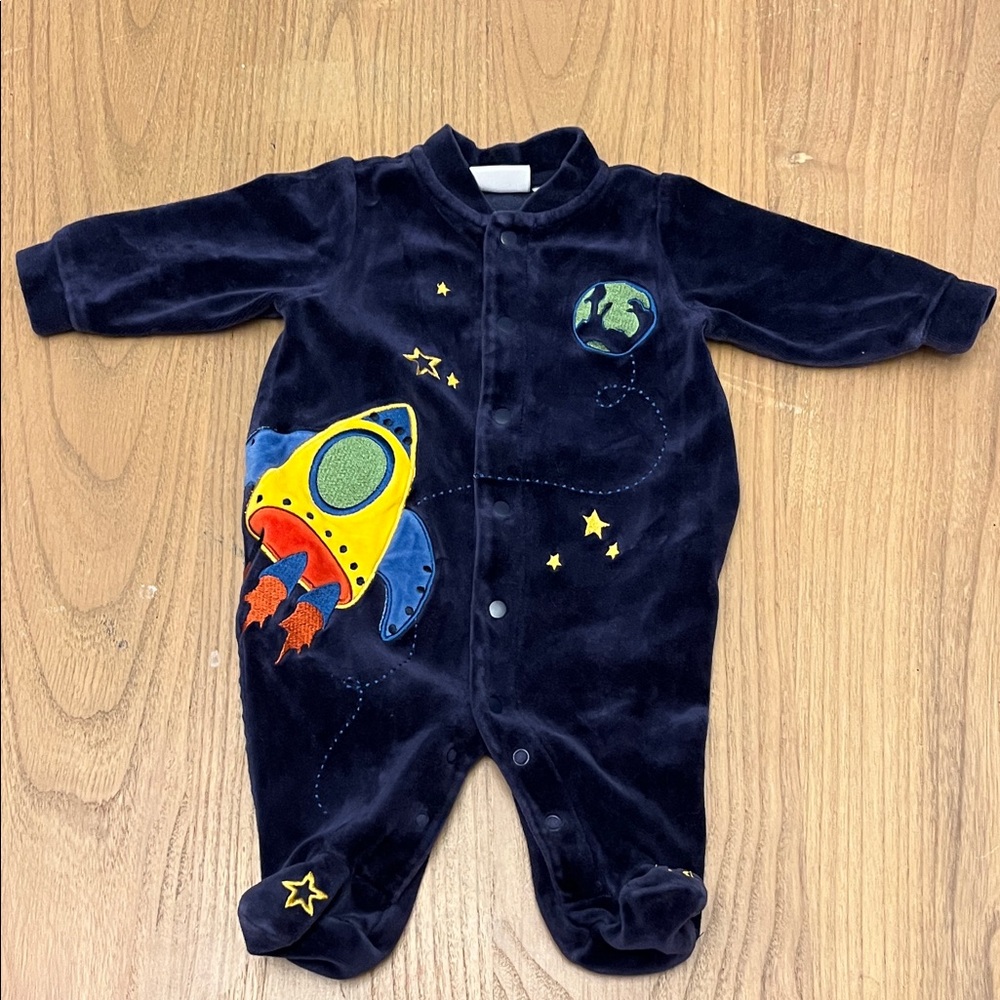 Space Adventure Navy Kids Footie